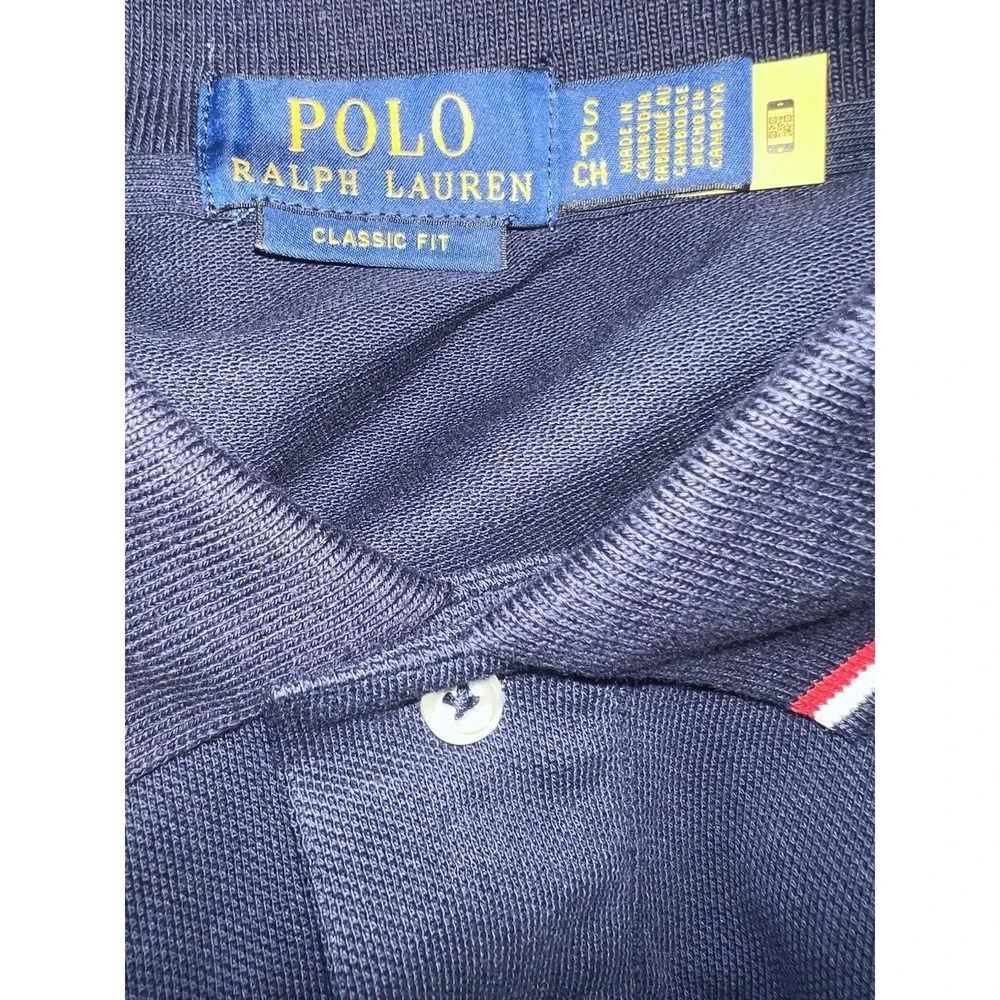 Polo Ralph Lauren Polo Shirt Spell Out Mens Small Red White Blue Pony Americana
